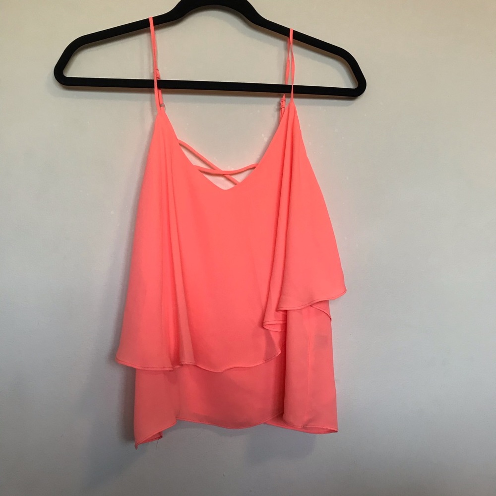 NWOT OLIVIACIOUS Neon flowy tank